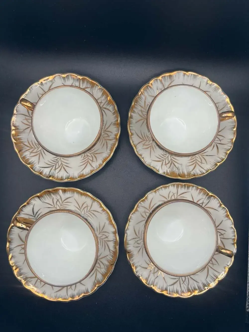 Vintage An Tseapain Tir Made in Japan Gold Leaf Teacup & Saucer Set